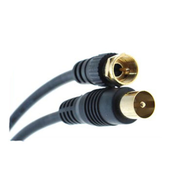 10m TV Antenna Cable PAL to F Type Flylead Aerial Connector Fly Lead Coax SAT