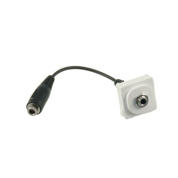 3.5mm Stereo Audio Wall Plate Insert (120mm Flylead)