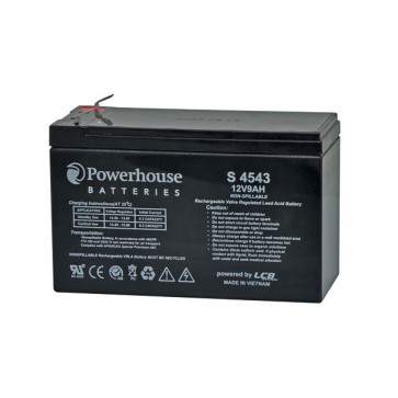 Powerhouse 12v 9Ah Sealed Lead Acid (SLA) Battery 6.3mm/F2
