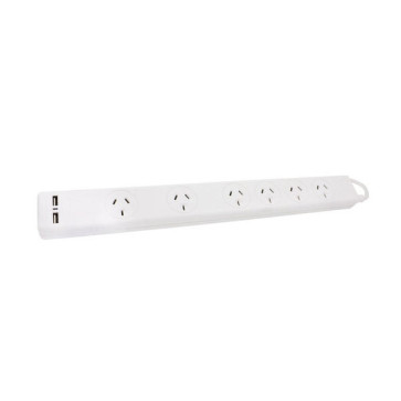 Cabac 6 Outlet  Power Board with 2 USB Ports PB6USB2