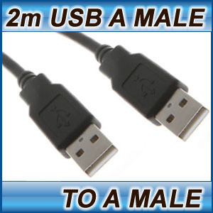 2m USB Cable 3.0 Standard Type A Male to Type A Male High Speed Lead Cord