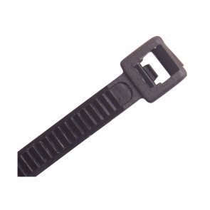 Cabac Releasable Cable Ties 140mm x 3.6mm Black Pkt 100 CTR140BK