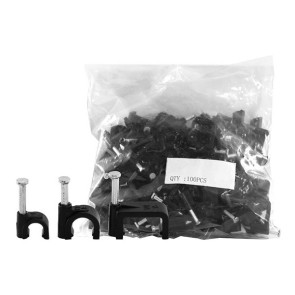 Cable Clip 15mm Black to suit Siamese RG6 Quad 100 Pack 15RCCB