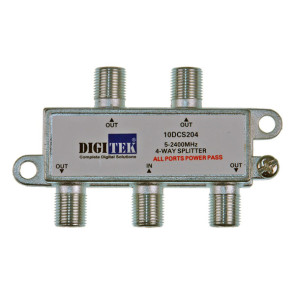 Digitek 4 Way F Type TV Antenna Splitter 5-2400Mhz ALPP