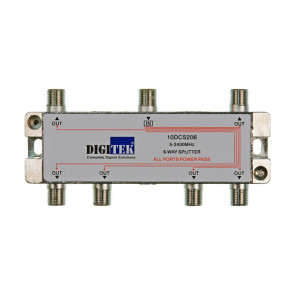 Digitek 6 Way F Type TV Antenna Splitter 5-2400Mhz ALPP