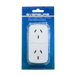 Eversure Double Adapter Flat Vertical PB20V
