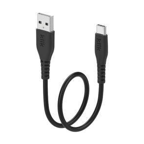 Klik USB-A Male to USB-C Male USB 2.0 Cable 25cm KUC02BK