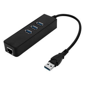 Kilk USB 3.0 to Gigabit Ethernet + 3 Port USB 3.0 Hub KU3GBH3AD 