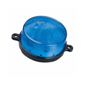 Blue Strobe 12V DC LED Water Proof Round Two Tab Fixing 70mm Diameter