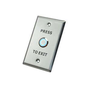 X2 Illuminated Exit Button Stainless Steel - Large SPDT 12VDC X2-EXIT-012