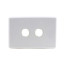 Amdex Custom 2 Gang Wall Plate with Full Cover White WPC-2