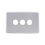 Amdex Custom 3 Gang Wall Plate with Full Cover White WPC-3